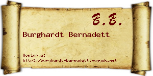 Burghardt Bernadett névjegykártya